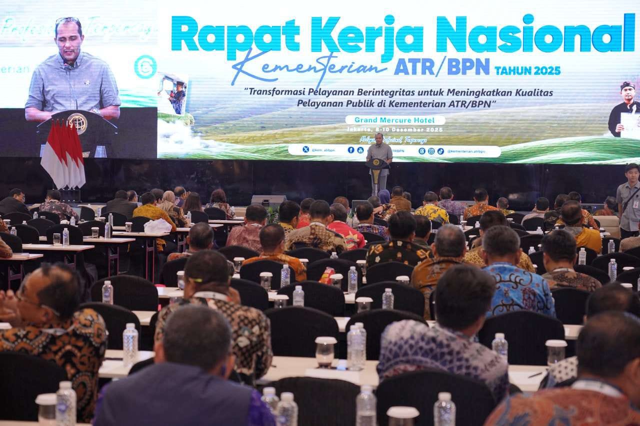 Transformasi Layanan Berintegritas Jadi Tema Rakernas Kementerian ATR/BPN 2025, Wamen Hukum: Salah Satu Kunci Ciptakan Pemerintahan yang Bersih