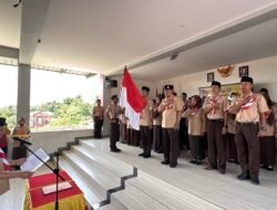 Wabub Rocky, Lantik Pengurus Kwartir Ranting Gerakan Pramuka Meral