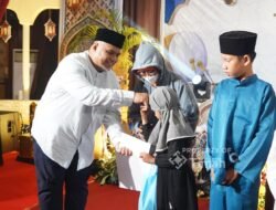 PT TIMAH Berbagi Kebahagiaan Ramadan Bersama Anak Yatim di Pulau Kundur
