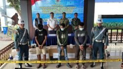 Lanal TBK Tangkap Pompong Pengangkut Ballpress dan Rokok Ilegal