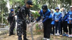 Lanal TBK Lakukan Aksi Penanaman Pohon, Disertai Kegiatan Lintas Medan di Gunung Jantan
