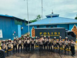 Siaga Bencana dan Tanggap Darurat di PLTU Sebatak, Satsamapta Polres Karimun Lakukan Simulasi
