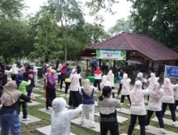 Senam Sehat di Tins Green Garden Forestree, PT Timah Ajak Masyarakat Terapkan Gaya Hidup Aktif