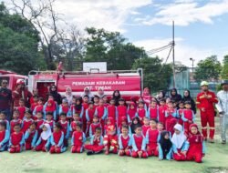 Belajar Keselamatan dengan Seru, Puluhan Siswa TK Antusias Ikuti Edukasi Kebakaran dari PT TIMAH