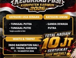 Meriahkan HUT RI, Polres Karimun Gelar Turnamen Bulutangkis ‘Kapolres Karimun Cup’